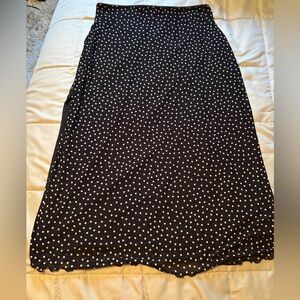SZ L URBAN ROMANTICS MESH POLKA DOT MIDI SKIRT